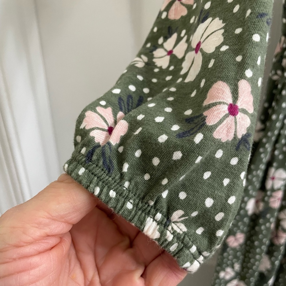 Carter’s Charming Green Floral Kids Dress. Girls Size 10 - Picture 4 of 7